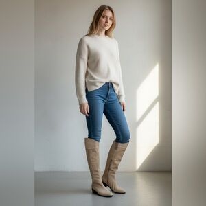 BareTraps Women's Tan Over the Knee Boots